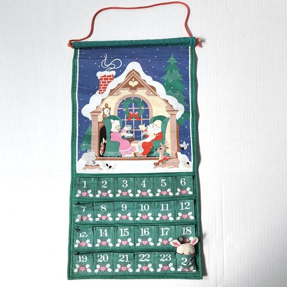Avon Holiday Vintage Avon Countdown To Christmas Fabric Advent